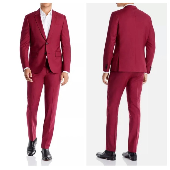 Paul Smith Mens soho fit wool mohair burgundy red blazer suit jacket - Picture 1 of 7